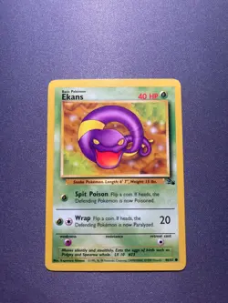 Pokemon TCG Ekans Fossil Unlimited 46/62 Regular 1999-2000 Wizards Base Set - Image 1