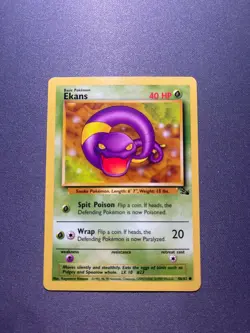 Pokemon TCG Ekans Fossil Unlimited 46/62 Regular 1999-2000 Wizards Base Set - Image 3