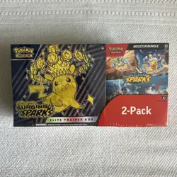 Pokemon Surging Sparks ETB + Booster Bundle Costco 2 Pack Factory Sealed - Image 1