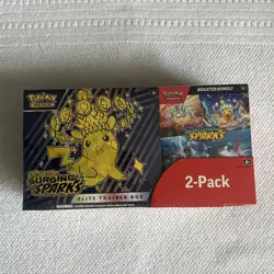 Pokemon Surging Sparks ETB + Booster Bundle Costco 2 Pack Factory Sealed - Image 3