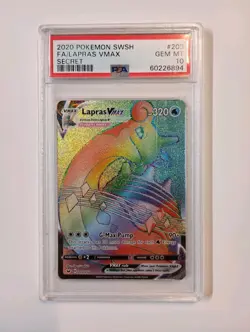 2020 Pokemon SWSH Full Art Lapras VMAX Secret PSA 10 GEM MT - Image 1
