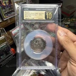 Squirtle Pokemon Rare Vintage Meiji Battle Coin Japanese CGC 10 Pristine Pop 1! - Image 1
