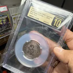 Squirtle Pokemon Rare Vintage Meiji Battle Coin Japanese CGC 10 Pristine Pop 1! - Image 3