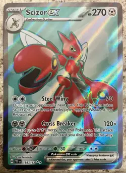 Pokemon Card TCG - Scizor ex 195 Full Art Ultra Rare Temporal Forces Near Mint - Image 1