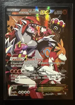 Pokemon TCG Team Magma's Groudon EX Holo Full Art Rare Card 15/34 Double Crisis - Image 1