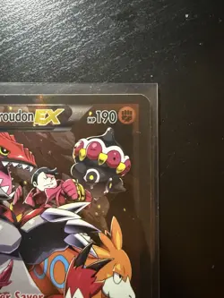 Pokemon TCG Team Magma's Groudon EX Holo Full Art Rare Card 15/34 Double Crisis - Image 3
