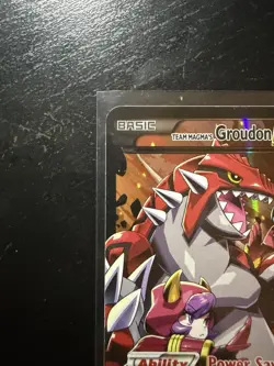 Pokemon TCG Team Magma's Groudon EX Holo Full Art Rare Card 15/34 Double Crisis - Image 4