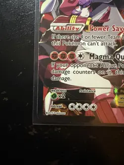 Pokemon TCG Team Magma's Groudon EX Holo Full Art Rare Card 15/34 Double Crisis - Image 5