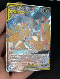 Moltres Zapdos Articuno GX Tag Team 66/68 Hidden Fates Full Art Pokemon Card - Image 3