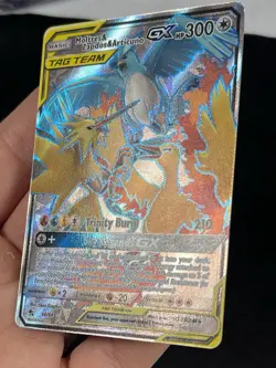 Moltres Zapdos Articuno GX Tag Team 66/68 Hidden Fates Full Art Pokemon Card - Image 4