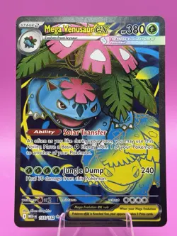 Mega Venusaur ex 155/132 Mega Evolution Pokemon TCG Card Full Art - Image 1