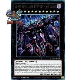 Yugioh! 1x Super Starslayer TY-PHON Sky Crisis RA04-EN072 Ultimate Rare NM - Image 1