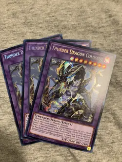 Yu-Gi-Oh! TCG 3x Thunder Dragon Colossus RA03-EN036 x3 YUGIOH! SECRET - Image 1