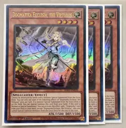3x Dogmatika Ecclesia, the Virtuous 1st Edition Ultra Rare RA01-EN020 Yu-Gi-Oh! - Image 1