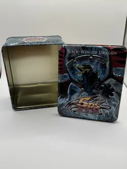 2010 Yu-Gi-Oh! Black-Winged Dragon Empty Collectible Tin - Image 1