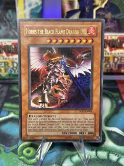 Yu-Gi-Oh Horus The Black Flame Dragon LV8 Unlimited Ed. Ultra Rare SOD-EN008 LP - Image 1