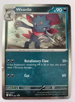 Pokemon TCG Phantasmal Flames Weavile Promo Card - Image 1