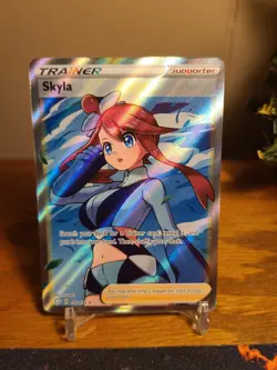 Pokemon TCG Skyla Holo Ultra Rare Full Art Card Shining Fates 072/072 - Image 1