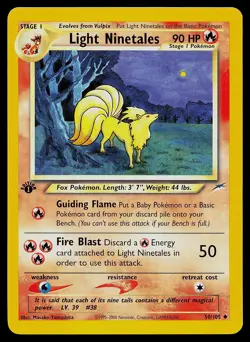 Pokemon Card - Light Ninetales Neo Destiny 50/105 Uncommon 1st Edition - Image 1