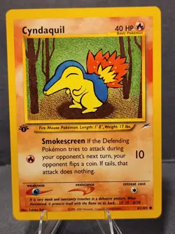 Pokemon Neo Destiny 1st Edition Cyndaquil Card 61/105 LP - Image 1
