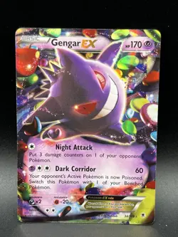 Pokemon TCG Gengar EX 34/119 Phantom Forces Ultra Rare Card - Image 1
