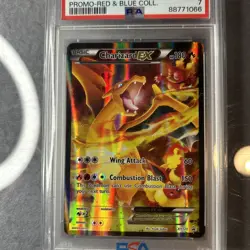 2016 Pokemon Charizard EX XY Black Star Promo XY121 Full Art Red & Blue NM PSA 7 - Image 2