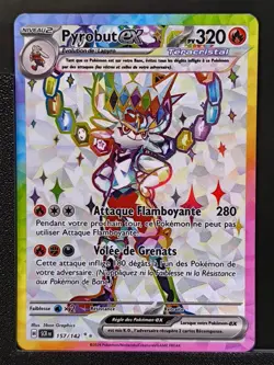 Carte Pokemon Pyrobut EX 157/142 EV7 Couronne Stellaire Ecarlate et Violet FR - Image 2