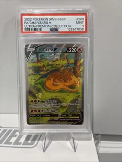 Pokemon 2022 BSP FA Charizard v Ultra-Premium Collection SWSH260 PSA 9 - Image 1