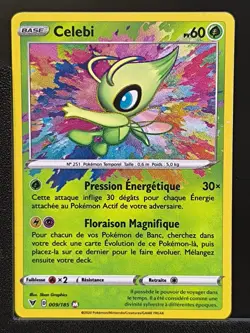 Carte Pokemon Celebi 009/185 Amazing EB04 Voltage Eclatant Epee Et Bouclier FR - Image 2