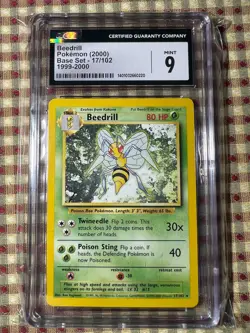Pokemon TCG Beedrill 17/102 Base Set Unlimited- CGC Grade 9 Mint - Image 1