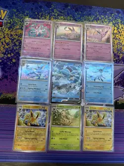 Eeveelution Pokemon Cute Binder Page Collection Lot - Image 1
