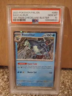 2023 Pokemon Baxcalibur Cosmos Holo 060 PSA 10 GEM MINT Paldea Evolved CHECKLANE - Image 4