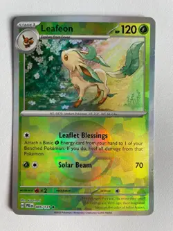 Pokemon TCG: 2025 Prismatic Evolutions Poke Ball Reverse Leafeon (005/131) - Image 1