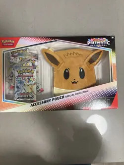 Pokemon Prismatic Evolutions Accessory Pouch Special Collection Box Sealed - Image 1