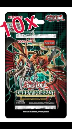 10x Konami 1st Ed Yu-Gi-Oh Darkwing Blast Blister Pack Factory Sealed - Image 1