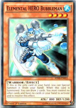 Elemental HERO Bubbleman - SDHS-EN012 - Common - 1st Edition Yugioh - Image 1