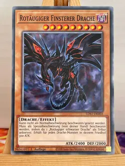 Rotaugiger finsterer Drache LDS1-DE003 Common Deutsch NM YUGIOH - Image 1