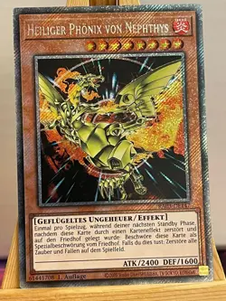 Heiliger Phonix Von Nephthys RA03-DE147 Platinum Secret Rare Deutsch NM YUGIOH - Image 1