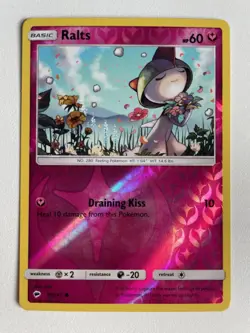 Pokemon TCG: 2017 Sun & Moon Burning Shadows Reverse Holo Ralts (91/147) - Image 1
