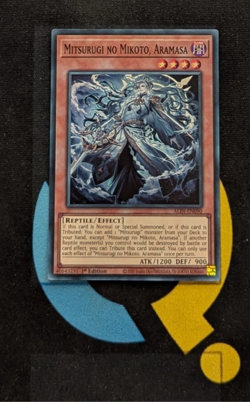 ALIN-EN090 Mitsurugi no Mikoto, Aramasa Super Rare 1st Ed YuGiOh - Image 1