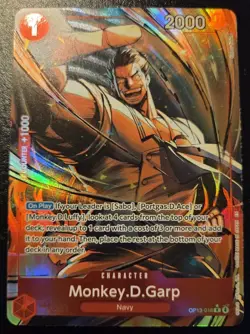 Monkey.D.Garp (Alt. Art) OP13-016 Rare Carrying On His Will One Piece Card Game - Image 1