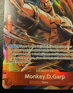 Monkey.D.Garp (Alt. Art) OP13-016 Rare Carrying On His Will One Piece Card Game - Image 4