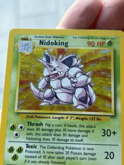 1999 Pokemon Nidoking Holo Foil Card 11/102 English Unlimited - Image 2