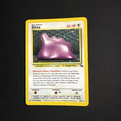 Pokemon TCG Ditto Fossil, Holo Rare, Unlimited, Vintage Card 3/62 - Image 1