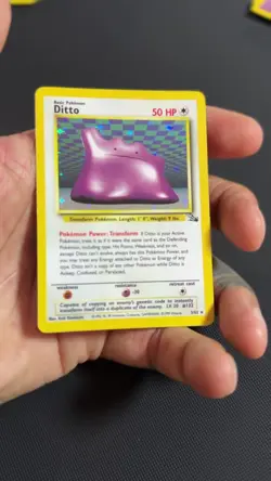 Pokemon TCG Ditto Fossil, Holo Rare, Unlimited, Vintage Card 3/62 - Image 2