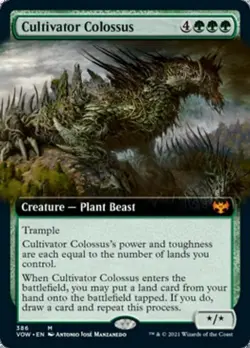 MTG English Cultivator Colossus (Extended Art) NM Foil Innistrad: Crimson Vow - Image 1