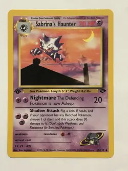 Pokemon TCG Sabrina's Haunter Gym Challenge 1st Edition Card 55/132 - Image 1