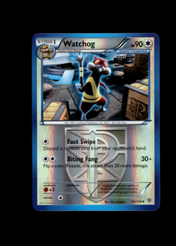 Pokemon 2012 Light Play Watchog 112/135 Plasma Storm REVERSE Card - Image 1