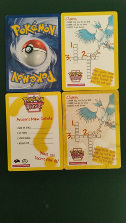 Lot of 4 LEGENDARY BIRDS Ancient Mew Detail Questions POKEMON 2000 Trading Cards - Image 2
