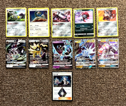 LOT OF 11 HOLO POKEMON CARDS NM-LP PALKIA,DIALGA,NECROZMA,NECROZMA,SILVALLY - Image 1